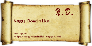 Nagy Dominika névjegykártya